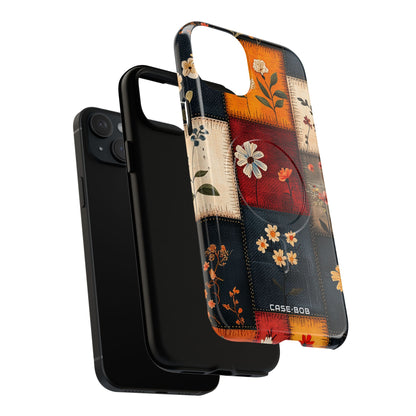 Patchwork Blooms iPhone 15 Plus Case - Tough+