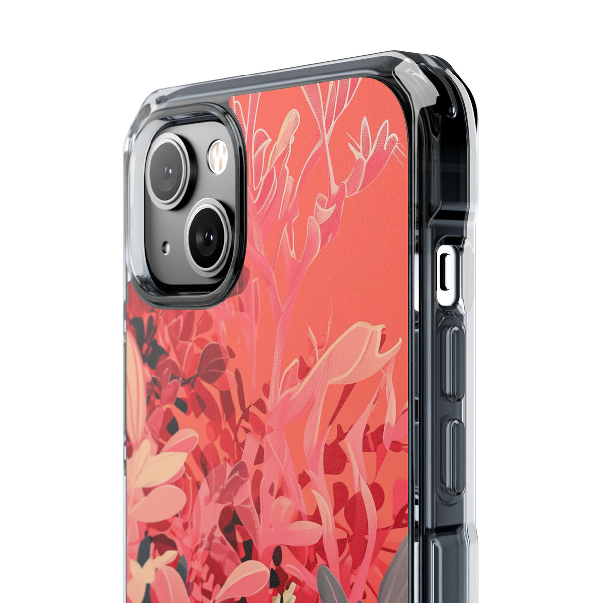 Living Coral Design | Handyhülle für iPhone (Clear Impact Case – magnetisch) 