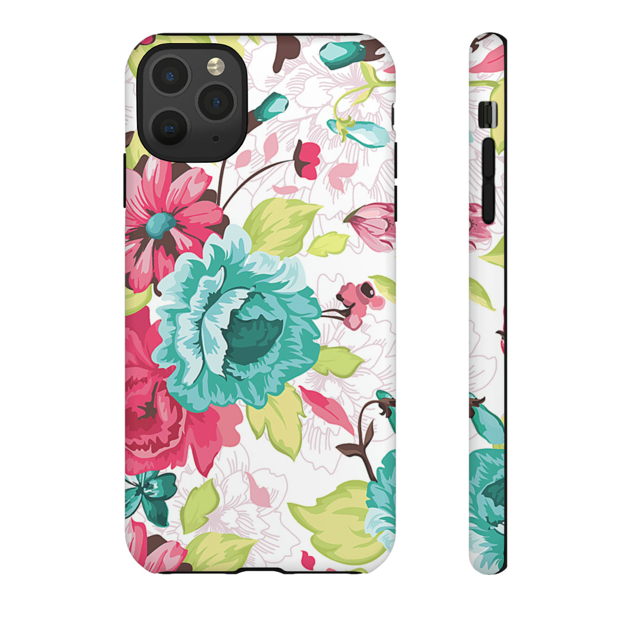 Vintage Flowers Pattern iPhone case - Protective Phone Case