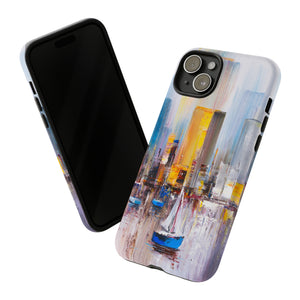 Oil Painting - Manhattan Bay - Protective Phone Case