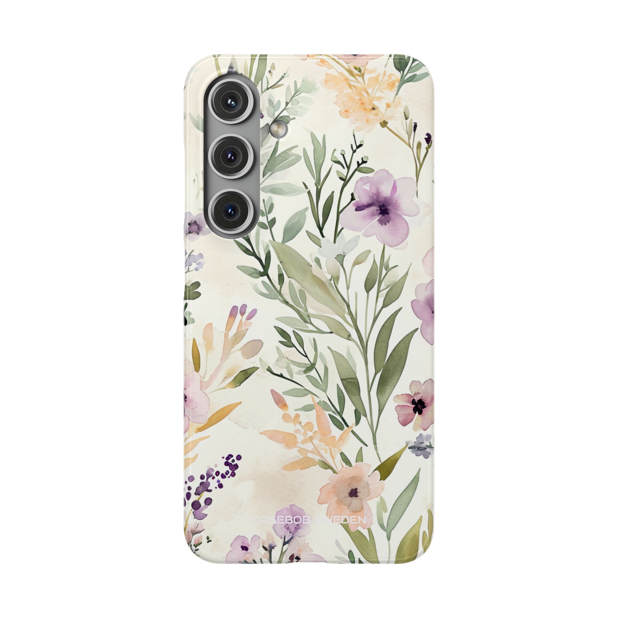 Soft Green Lavender Floral Pattern - Slim Samsung S24 Phone Case