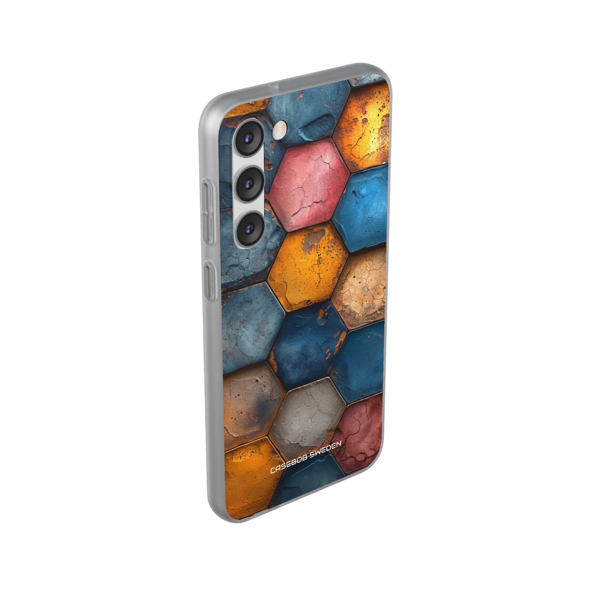 Rustic Geometric Tiles - Flexi Samsung S23 Phone Case