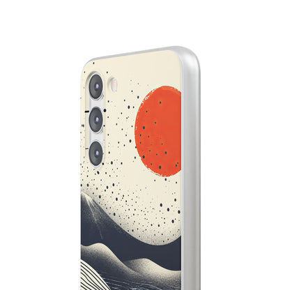 Red Sun Over Flowing Horizons Samsung S23 - Flexi Phone Case