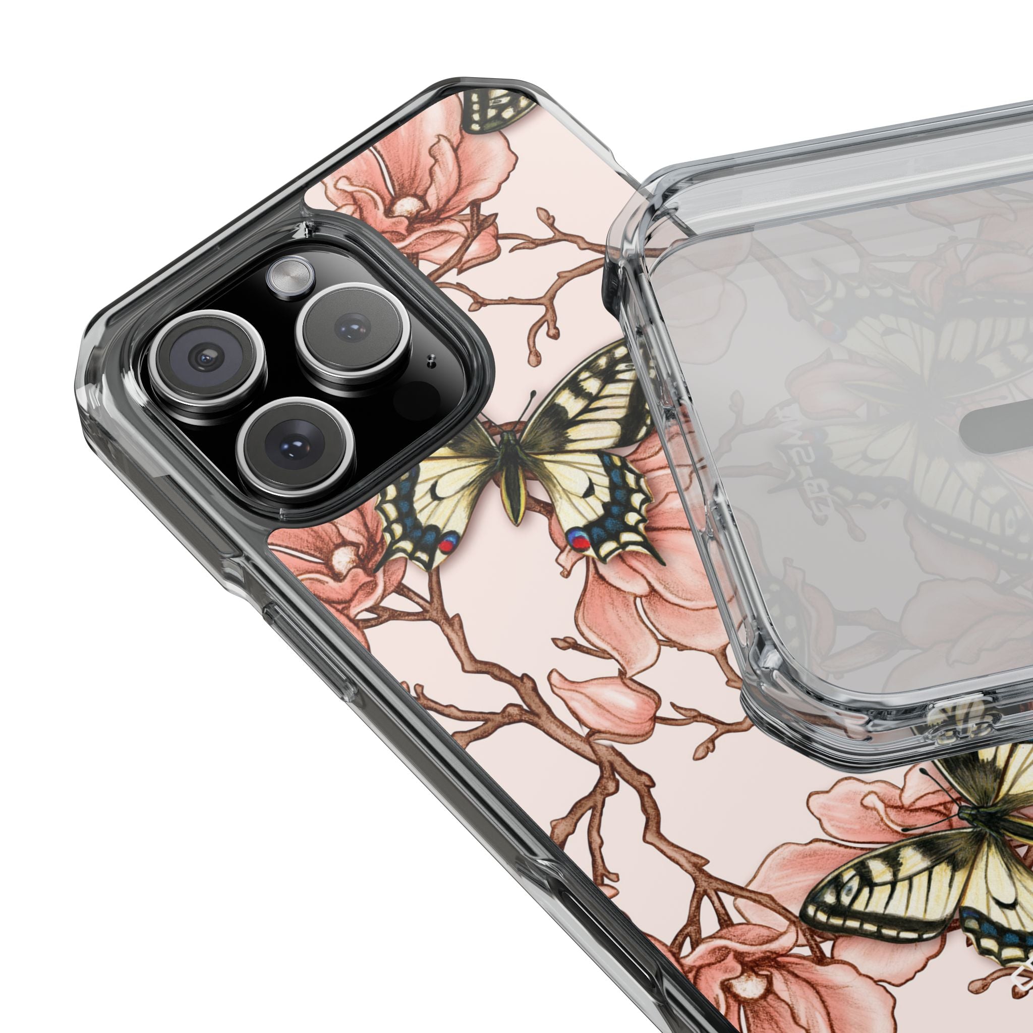 Butterflies and Magnolias Harmony iPhone Case - Impact