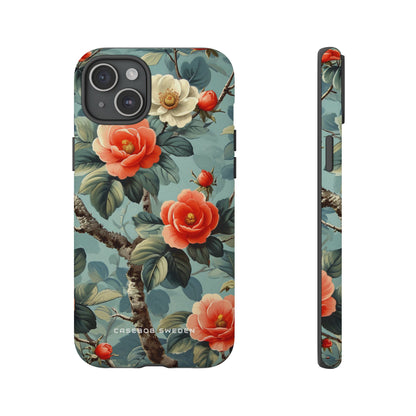 Vintage Floral Romance iPhone 15 - Tough Phone Case