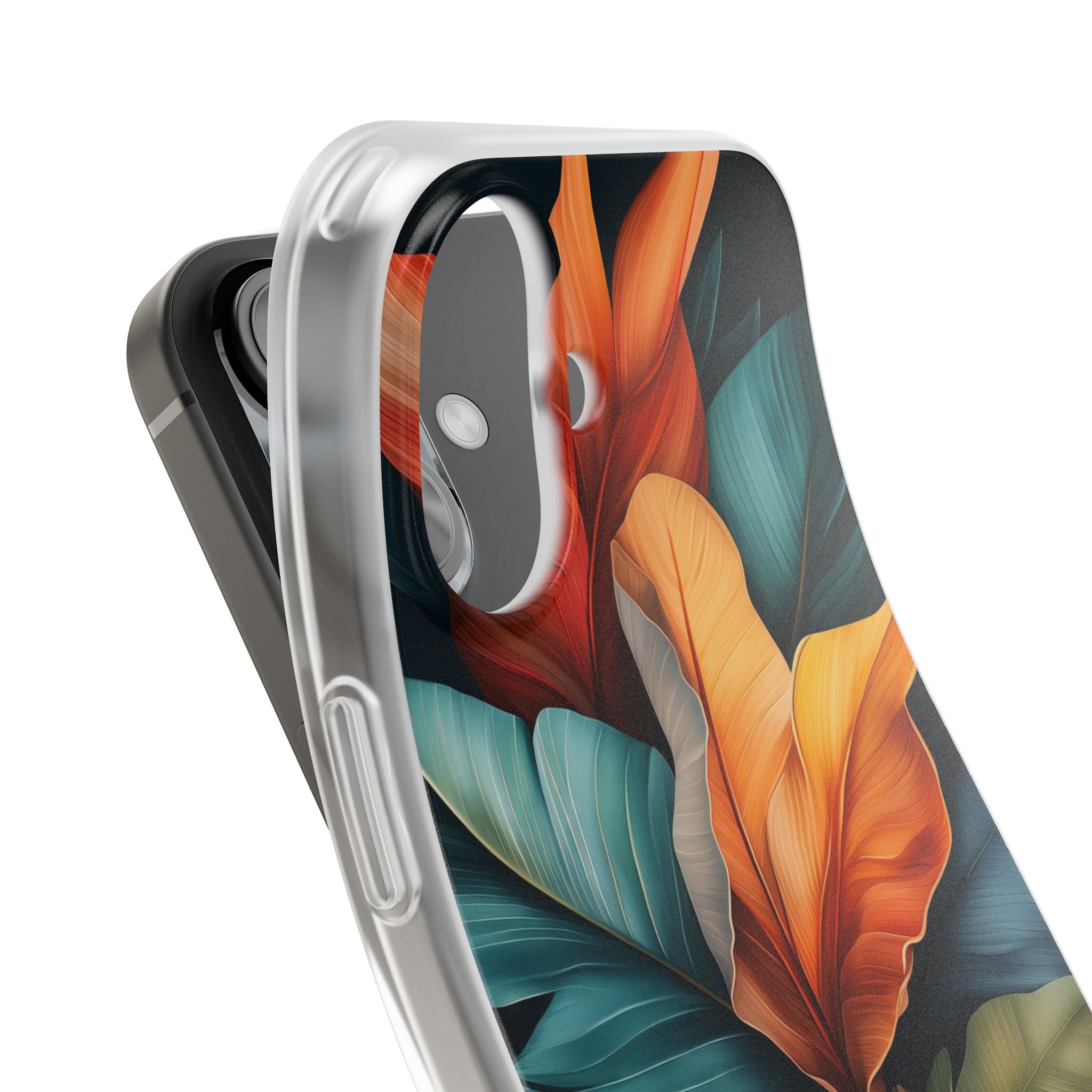Tropical Leafburst iPhone 16 Case - Soft