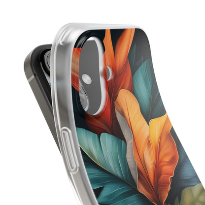 Tropical Leafburst iPhone 16 Case - Soft