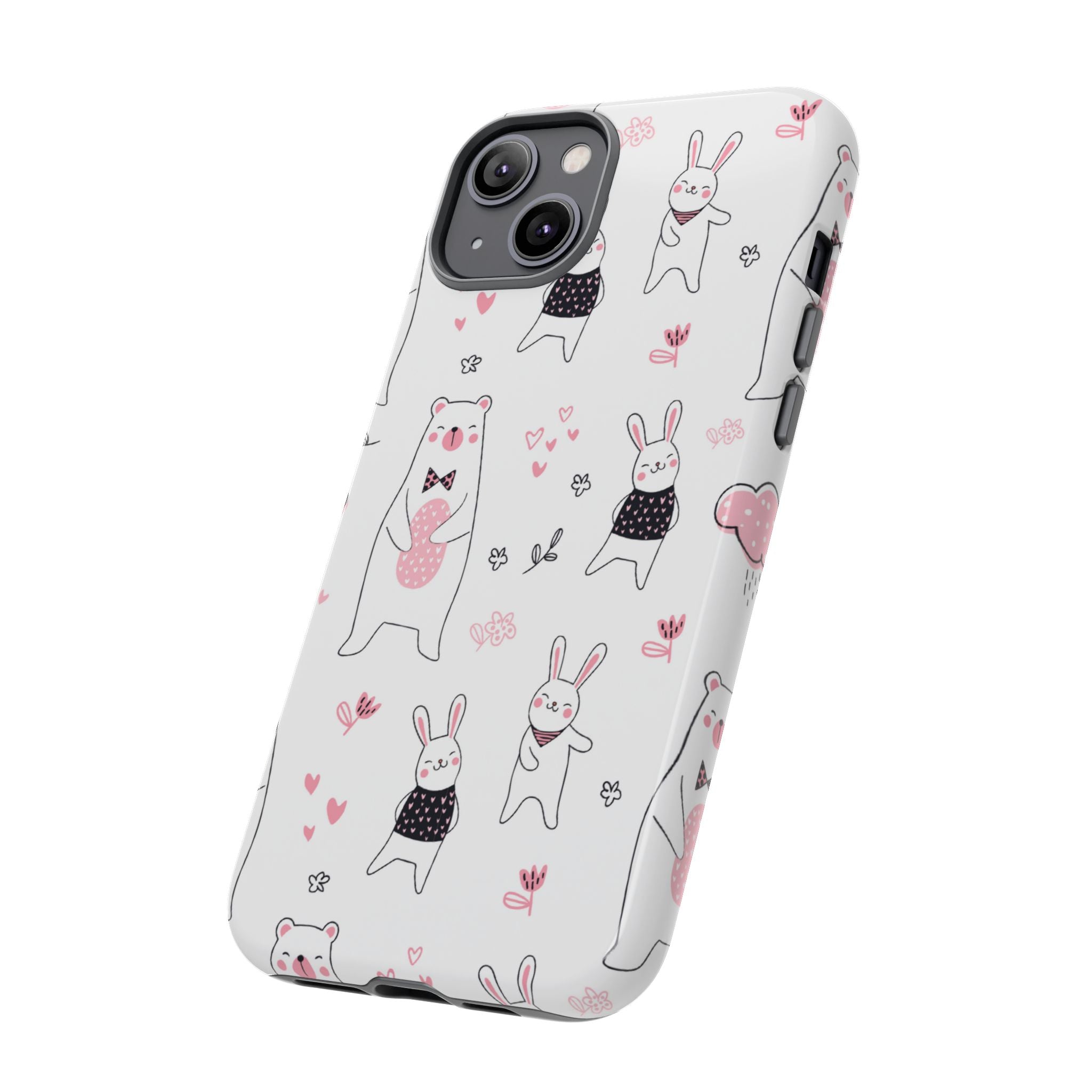 Bears Dance Playfully - iPhone Case