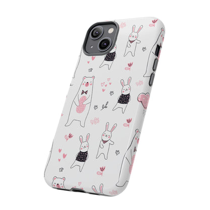 Bears Dance Playfully - iPhone Case