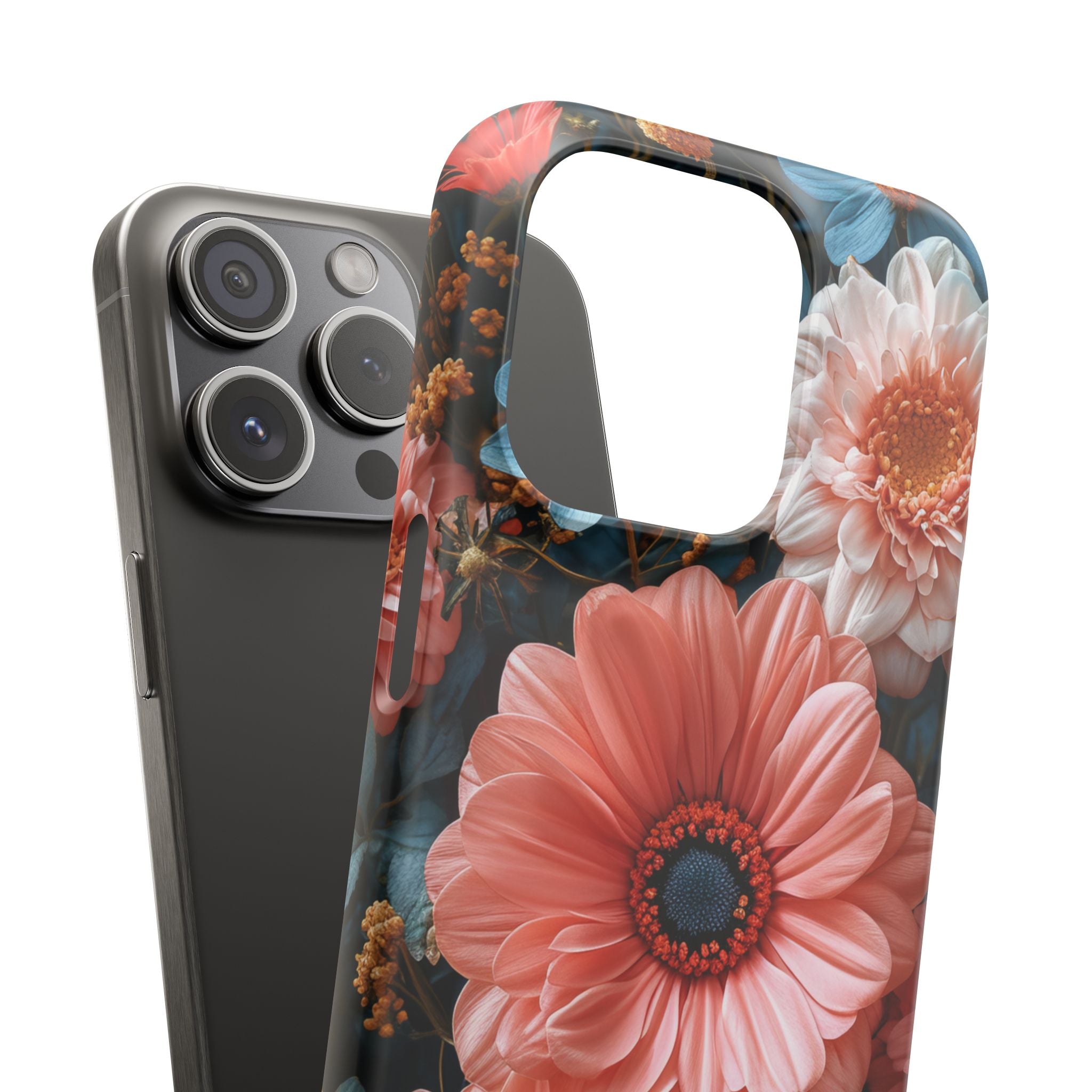 Surreal Floral Harmony iPhone 15 - Slim Phone Case