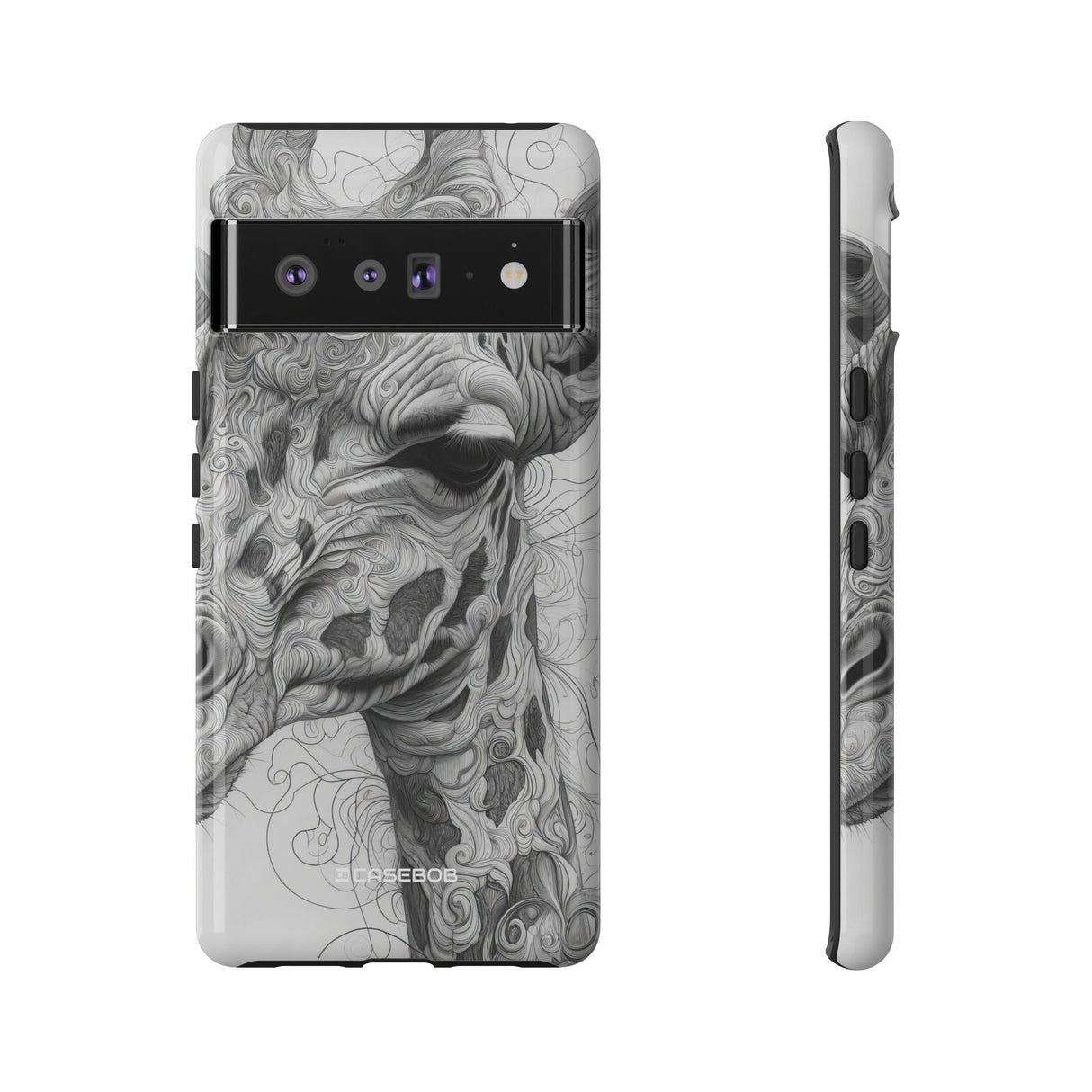 Monochrome Giraffe | Protective Phone Case for Google Pixel