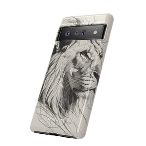 Majestic Linework Lion | Protective Phone Case for Google Pixel