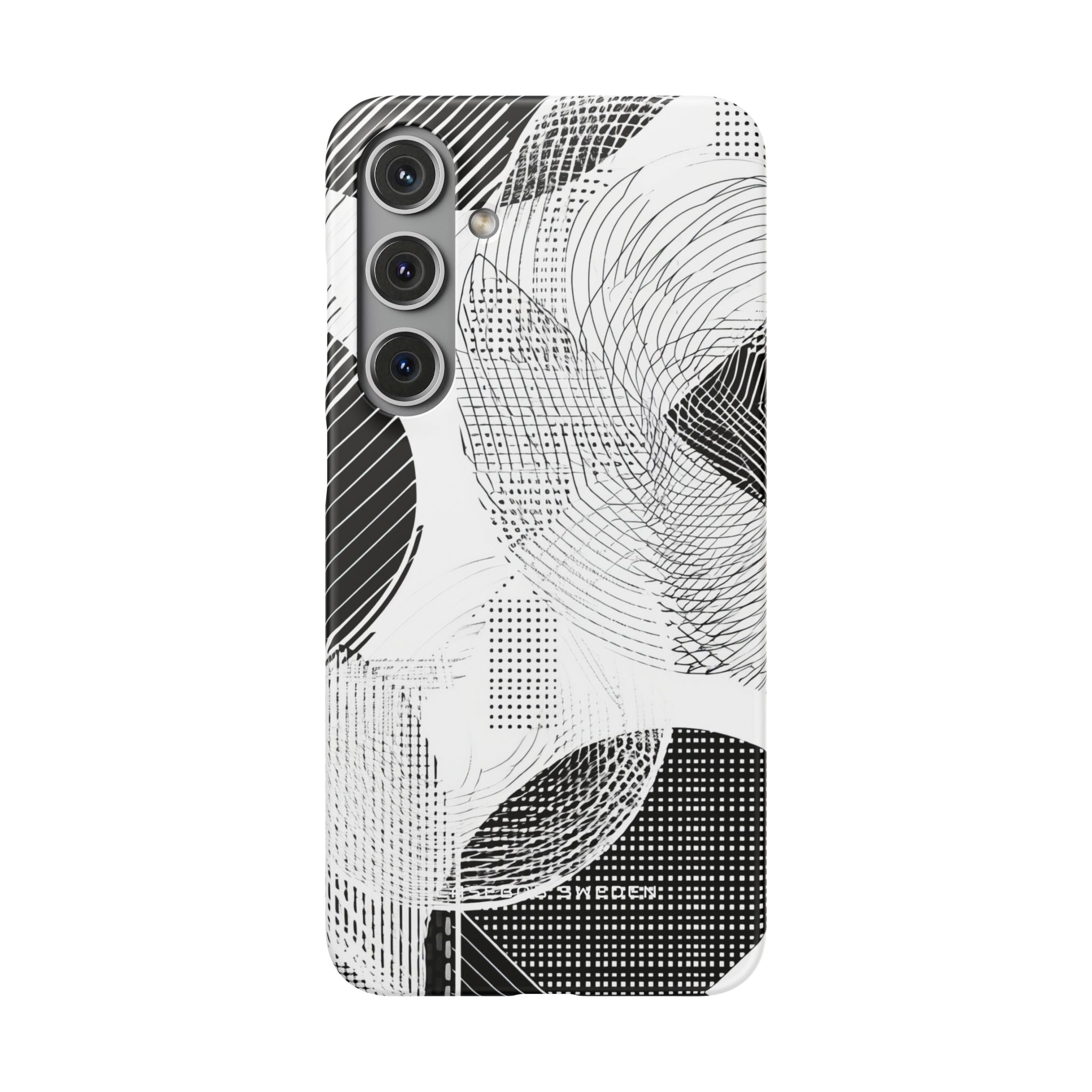 Geometric Monochrome Flow Samsung S24 - Slim Phone Case