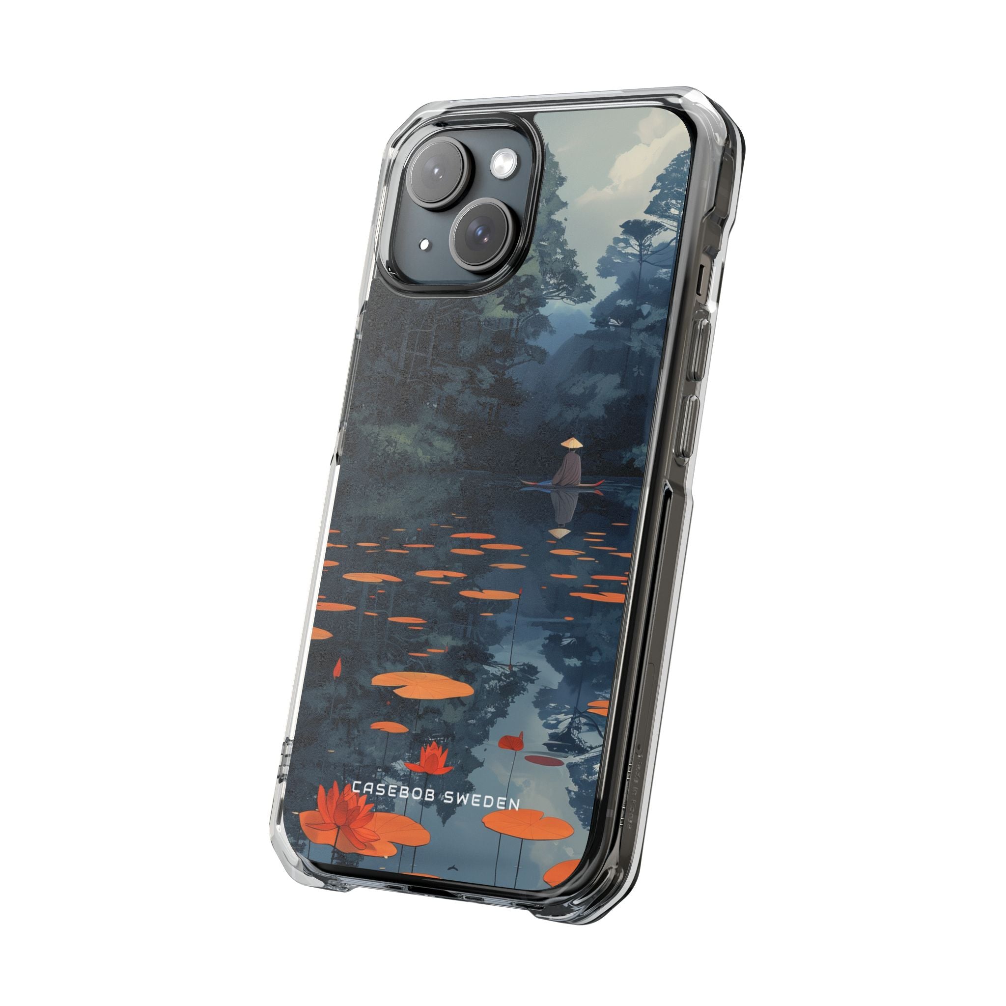 Tranquil Lotus Reflections iPhone 15 - Clear Impact Phone Case