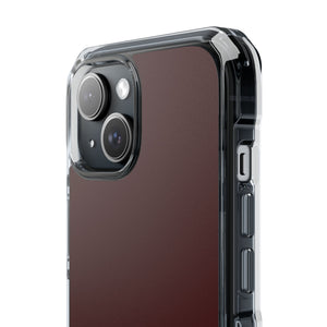 Oxblood Red | Phone Case for iPhone (Clear Impact Case - Magnetic)