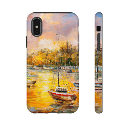 Oil Painting - Harbor View - Protective Phone Case