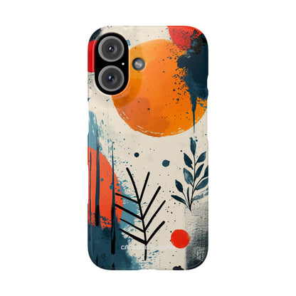 Orange Blue Splash - Slim iPhone 16 Phone Case