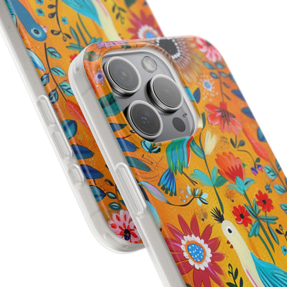 Colorful Birds Bloom iPhone 15 Pro Max Case - Soft