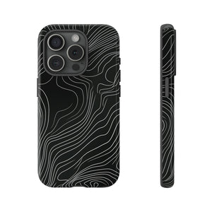 Mancho Grey Lines Abstract Case - Protective Phone Case