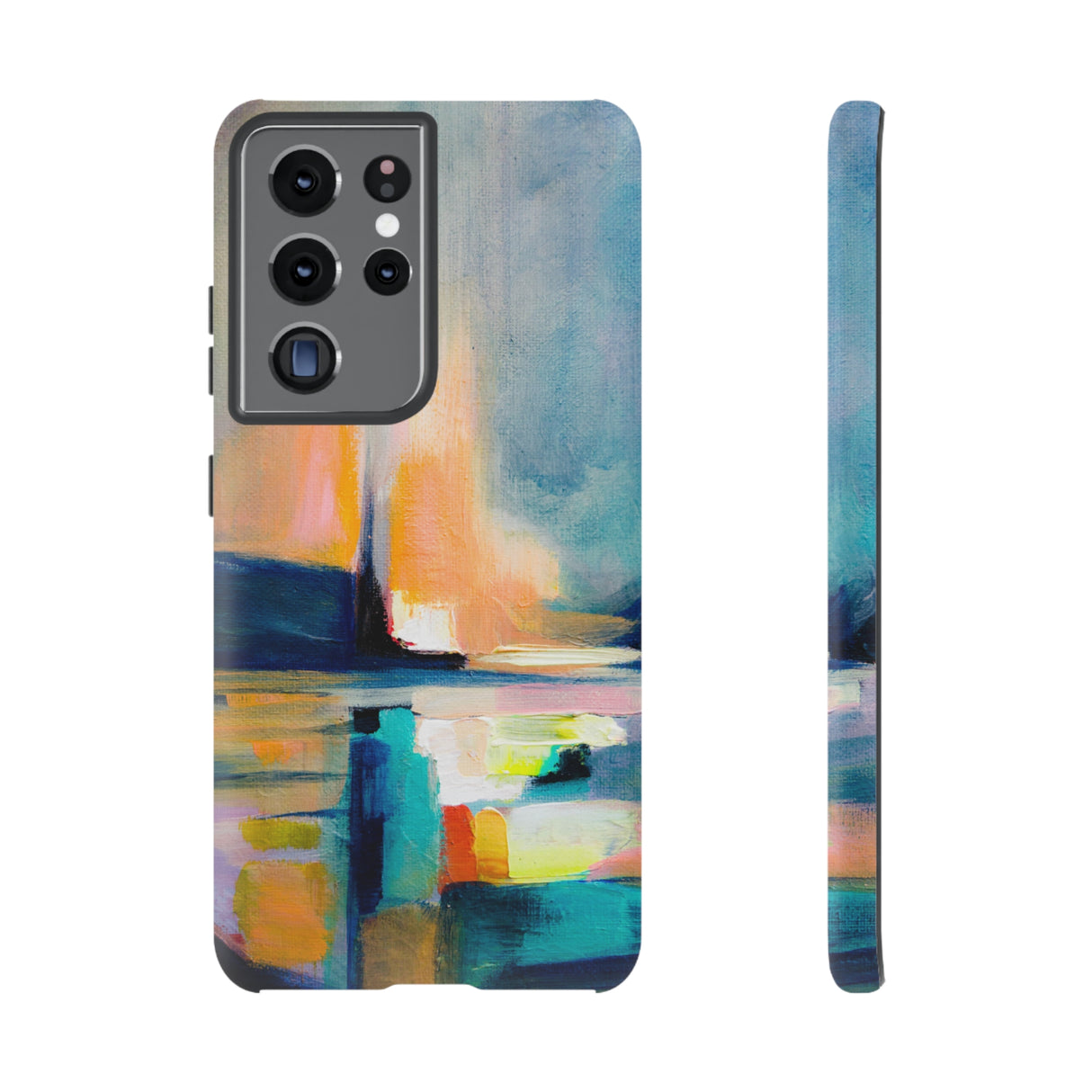 Abstract Blue n Yellow iPhone Case (Protective) Samsung Galaxy S21 Ultra Matte Phone Case