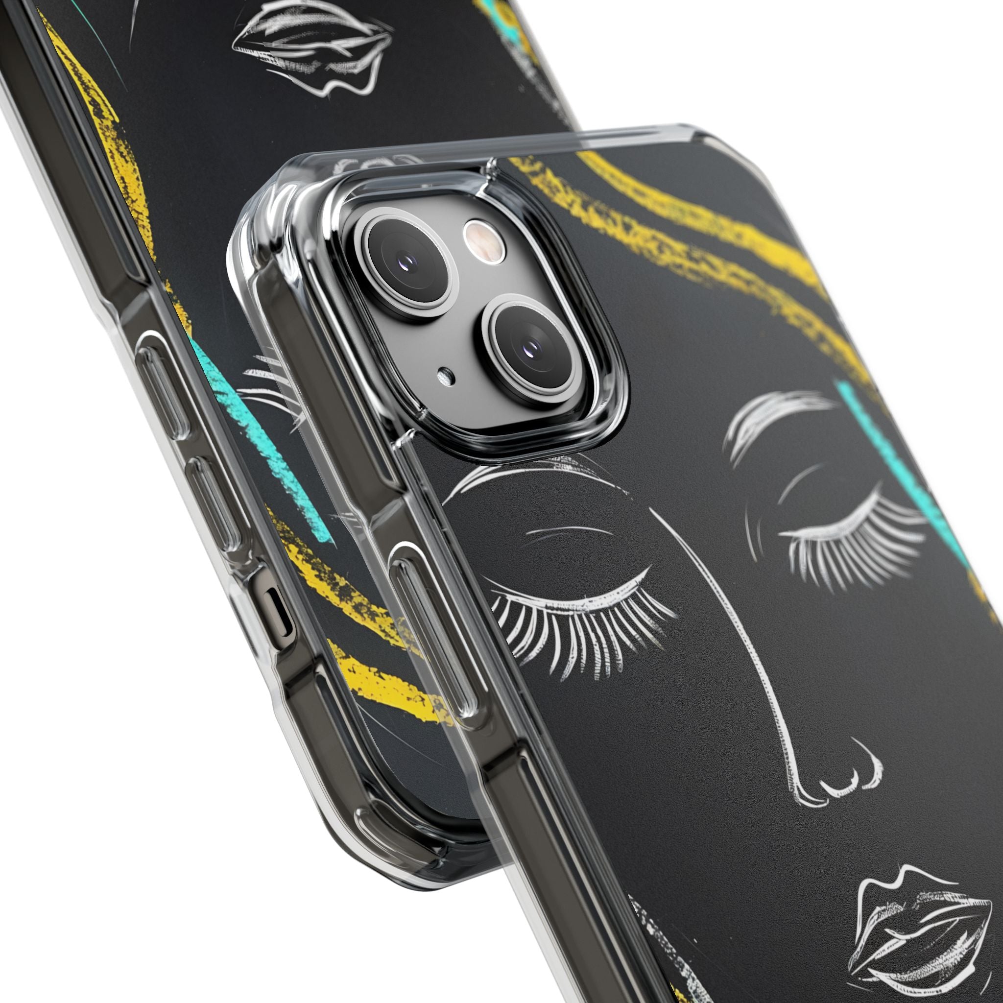 Vivid Minimalist Portrait iPhone Case - Impact