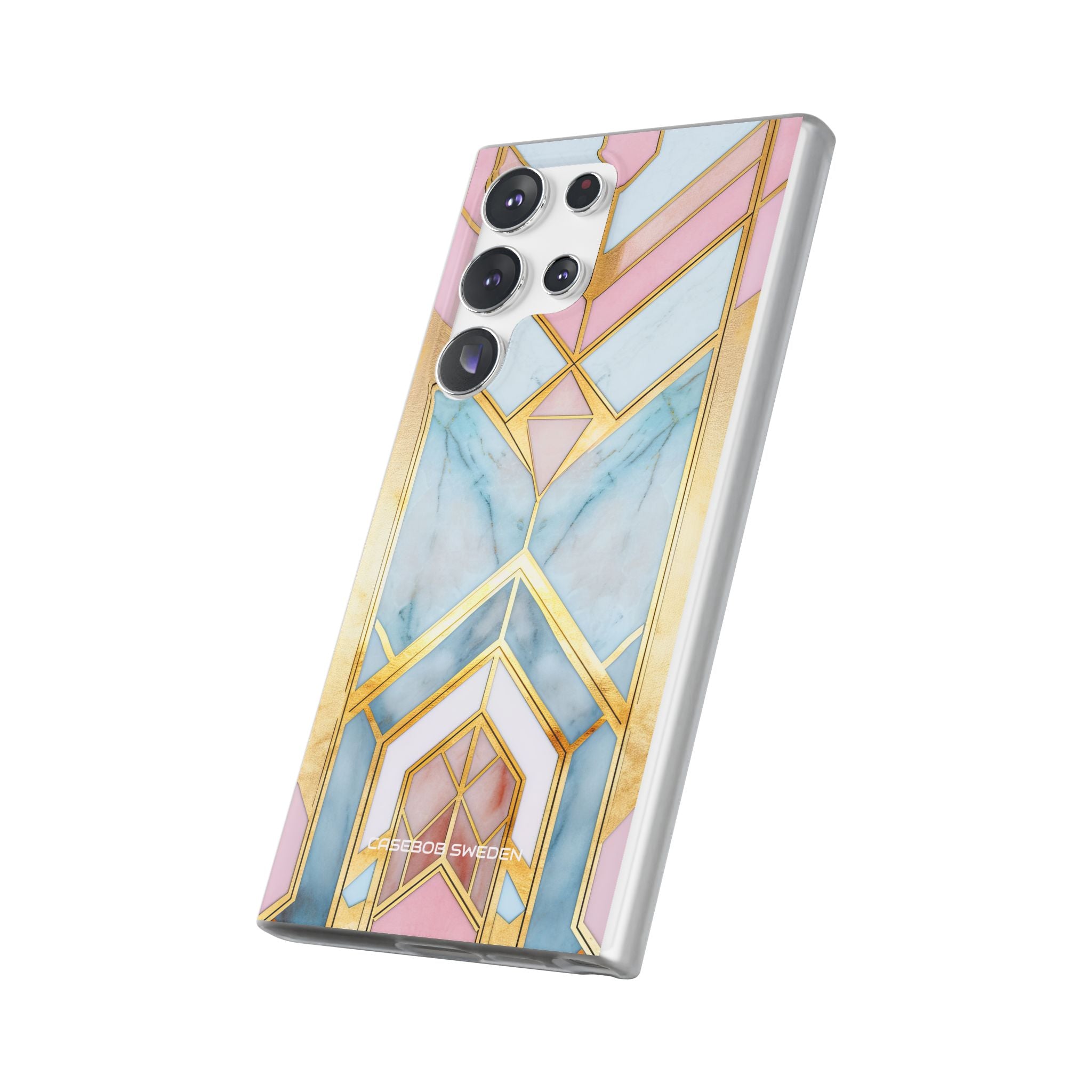 Gold Pink Art Deco - Flexi Samsung S23 Phone Case