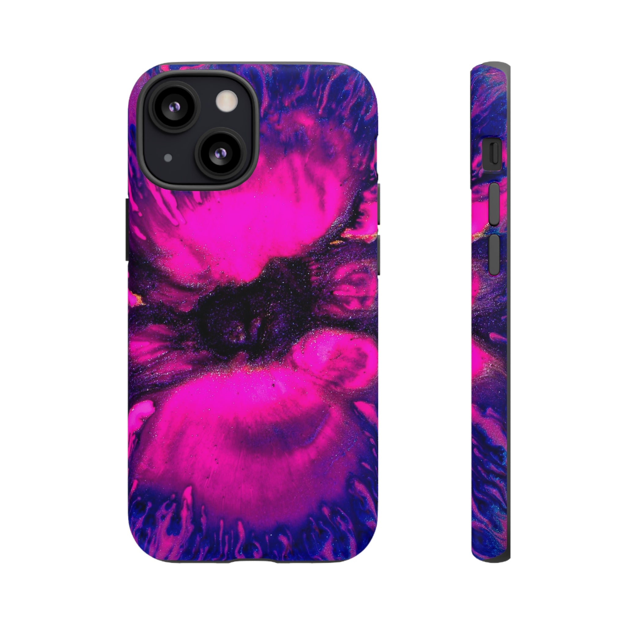 Deep Pink Ink Art iPhone Case (Protective) iPhone 13 Mini Matte Phone Case