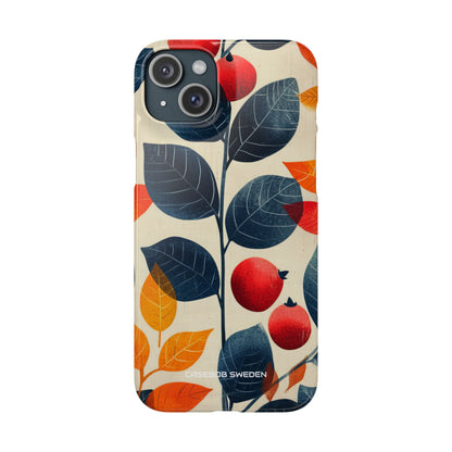 Autumn Nature Pattern - Slim iPhone 15 Phone Case