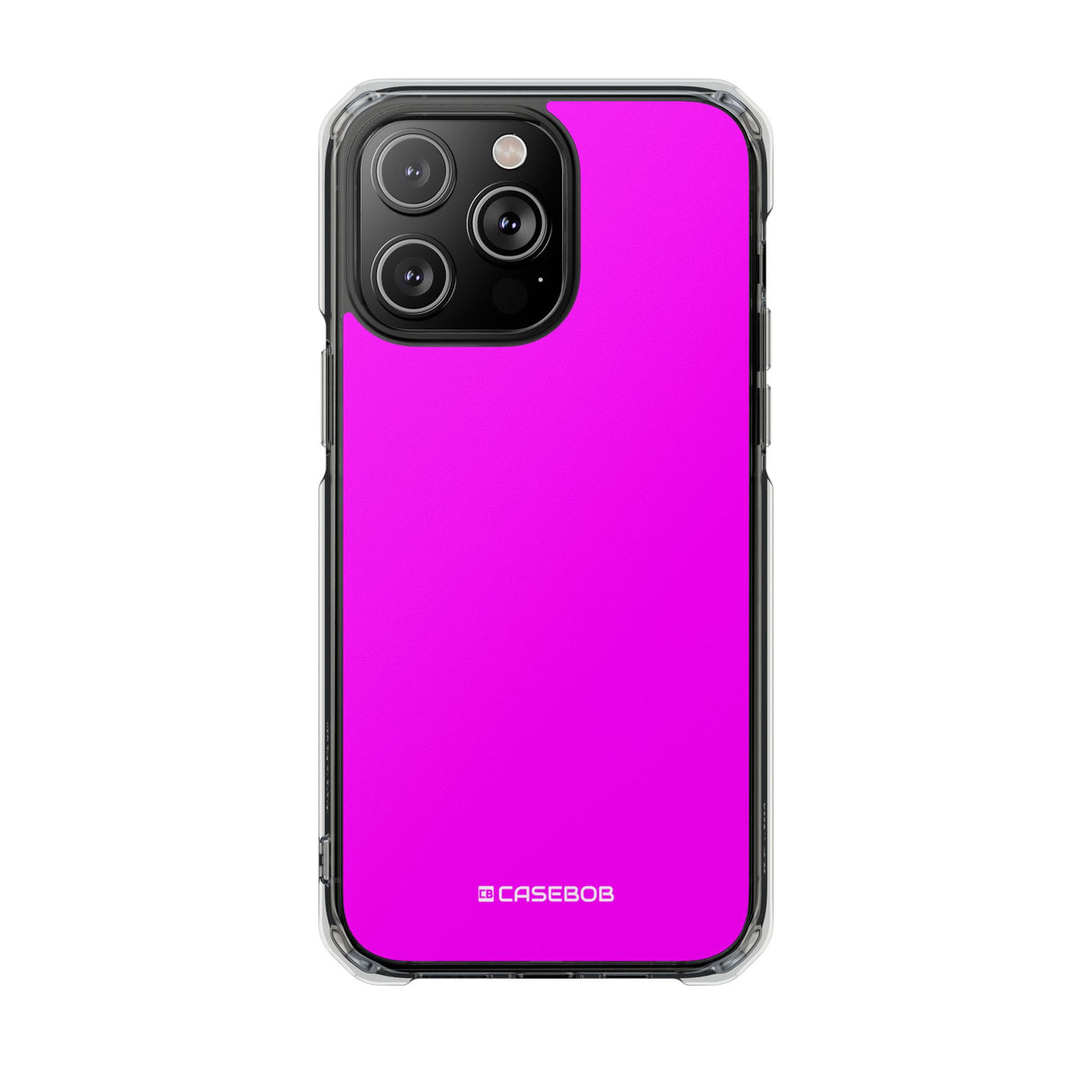 Magenta | Handyhülle für iPhone (Clear Impact Case - Magnetisch) 