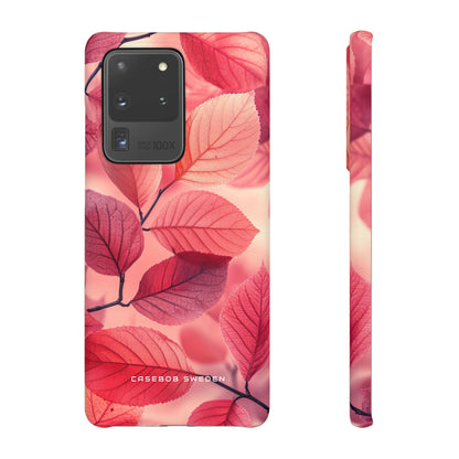 Elegant Pink Leaves Samsung S20 - Slim Phone Case