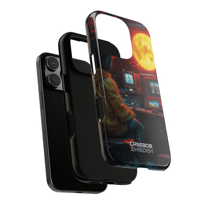 Cyberpunk Rain Room iPhone 16 - Tough