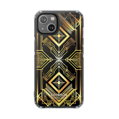 Golden Geometric Symphony iPhone 14 - Impact Clear+