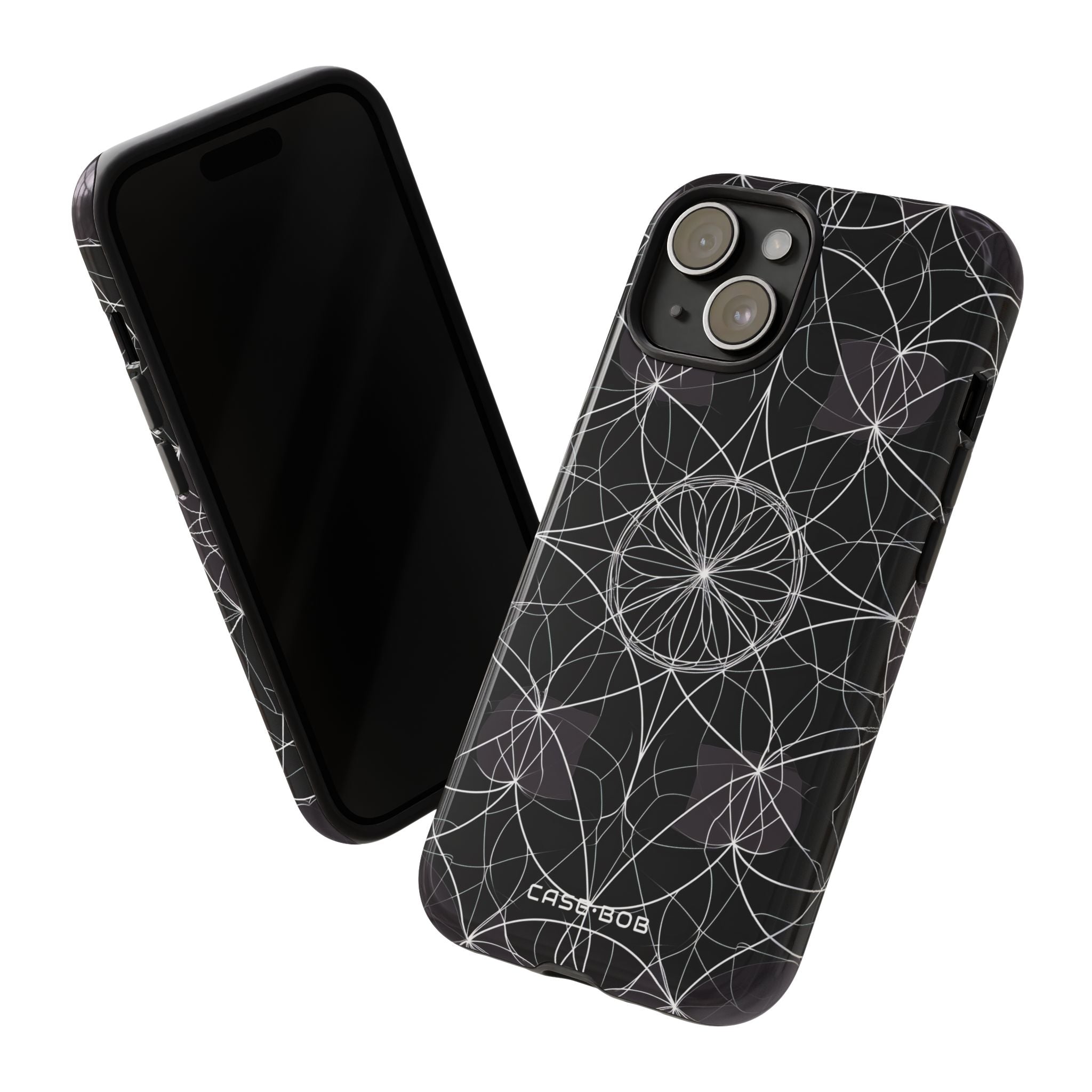 Radiant Petal Orbit iPhone 15 Case - Tough
