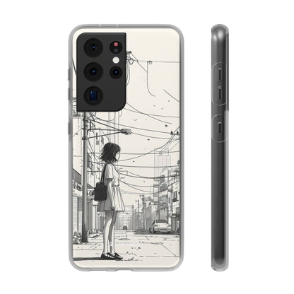 Urban Solitude Sketch | Flexible Phone Case for Samsung Galaxy