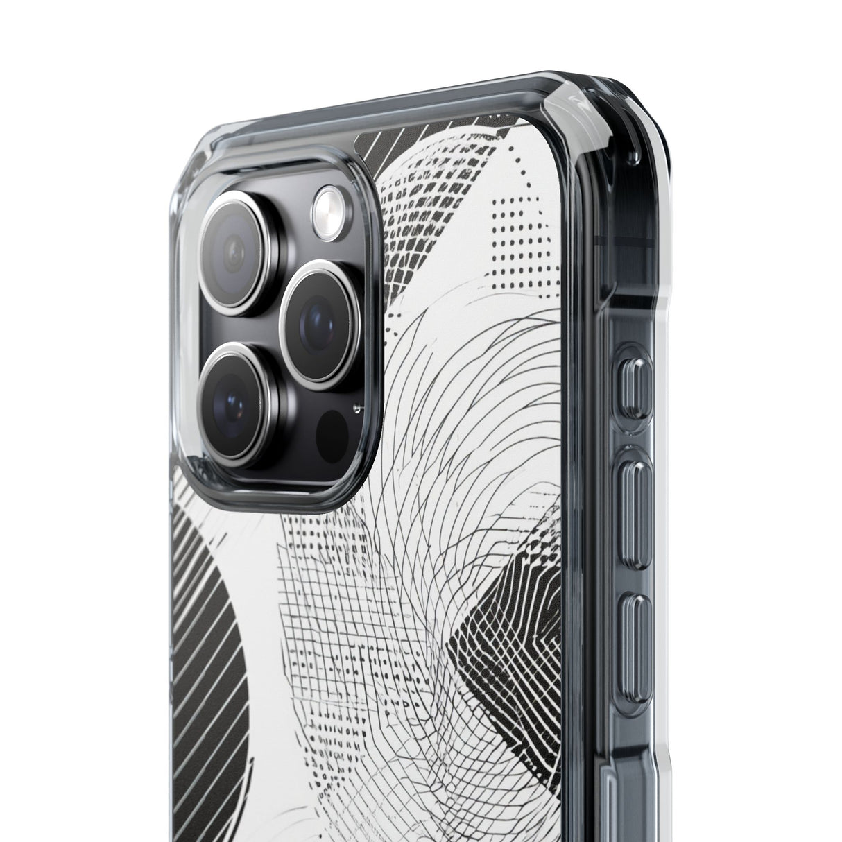 Monochrome Dynamics - Phone Case for iPhone (Clear Impact - Magnetic)