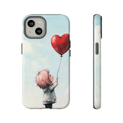 Heart Balloon Glow iPhone 14 Case - Tough