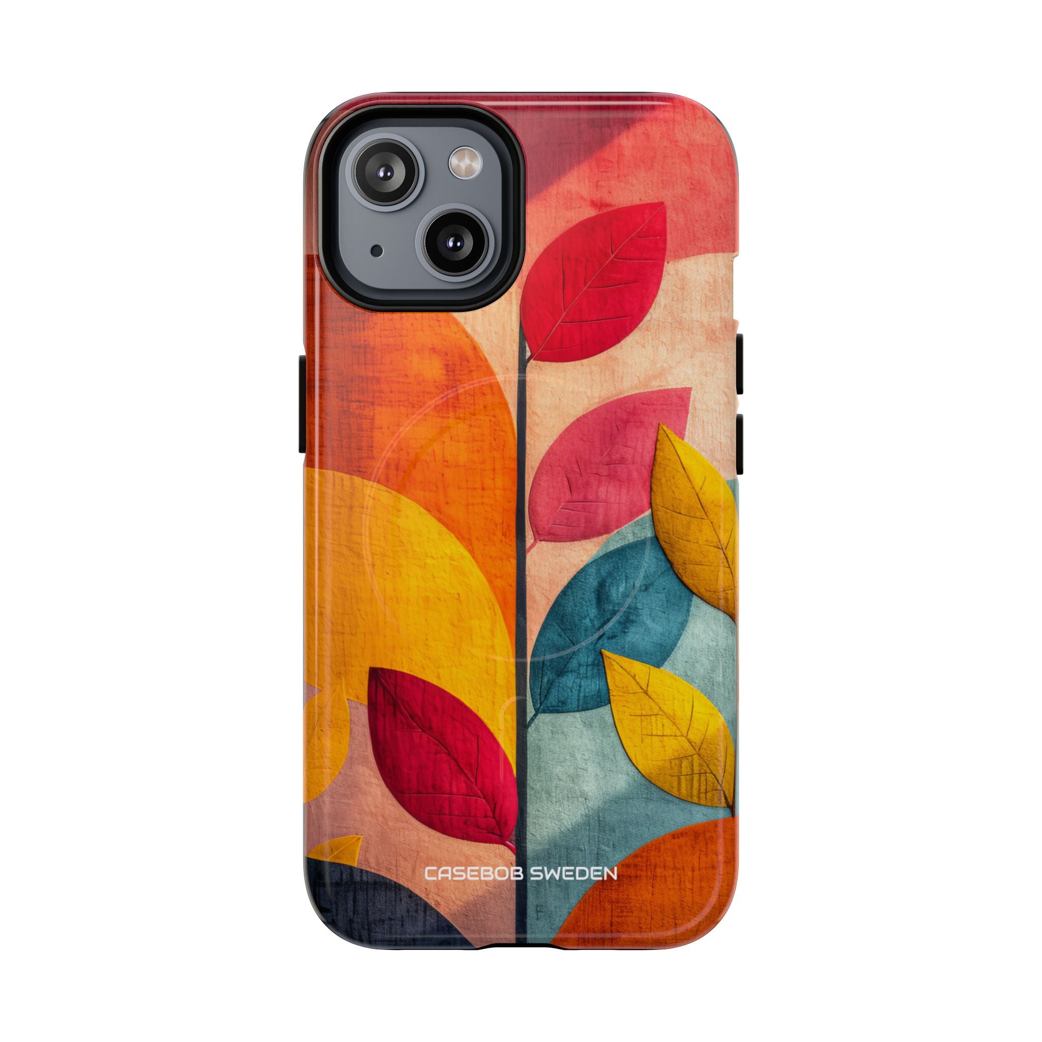 Abstract Orange Blue Design - Tough + MagSafe® iPhone 14 Phone Case