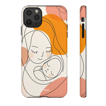 Mother Embraces Child - iPhone Case