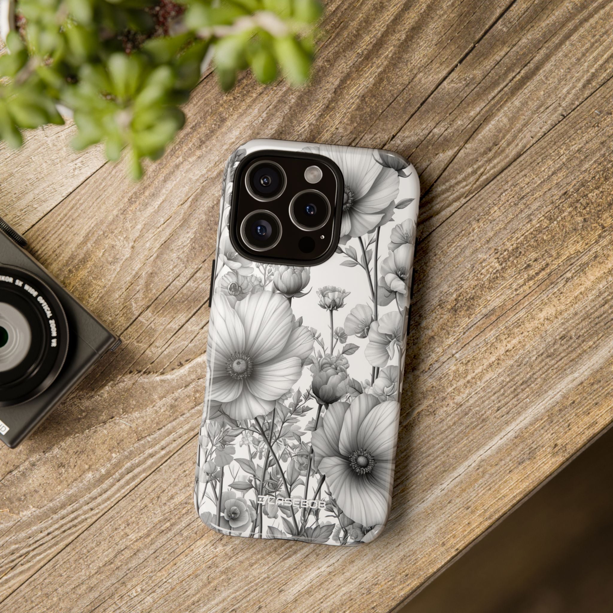 Grayscale Botanical Elegance - for iPhone 16