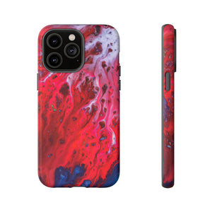 Bright Red Ink Art iPhone Case (Protective) iPhone 14 Pro Max Matte Phone Case