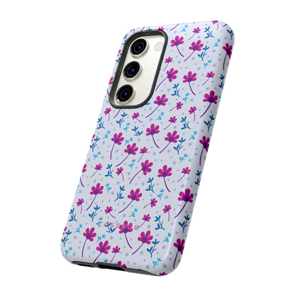 Purple Flower Pattern - Protective Phone Case