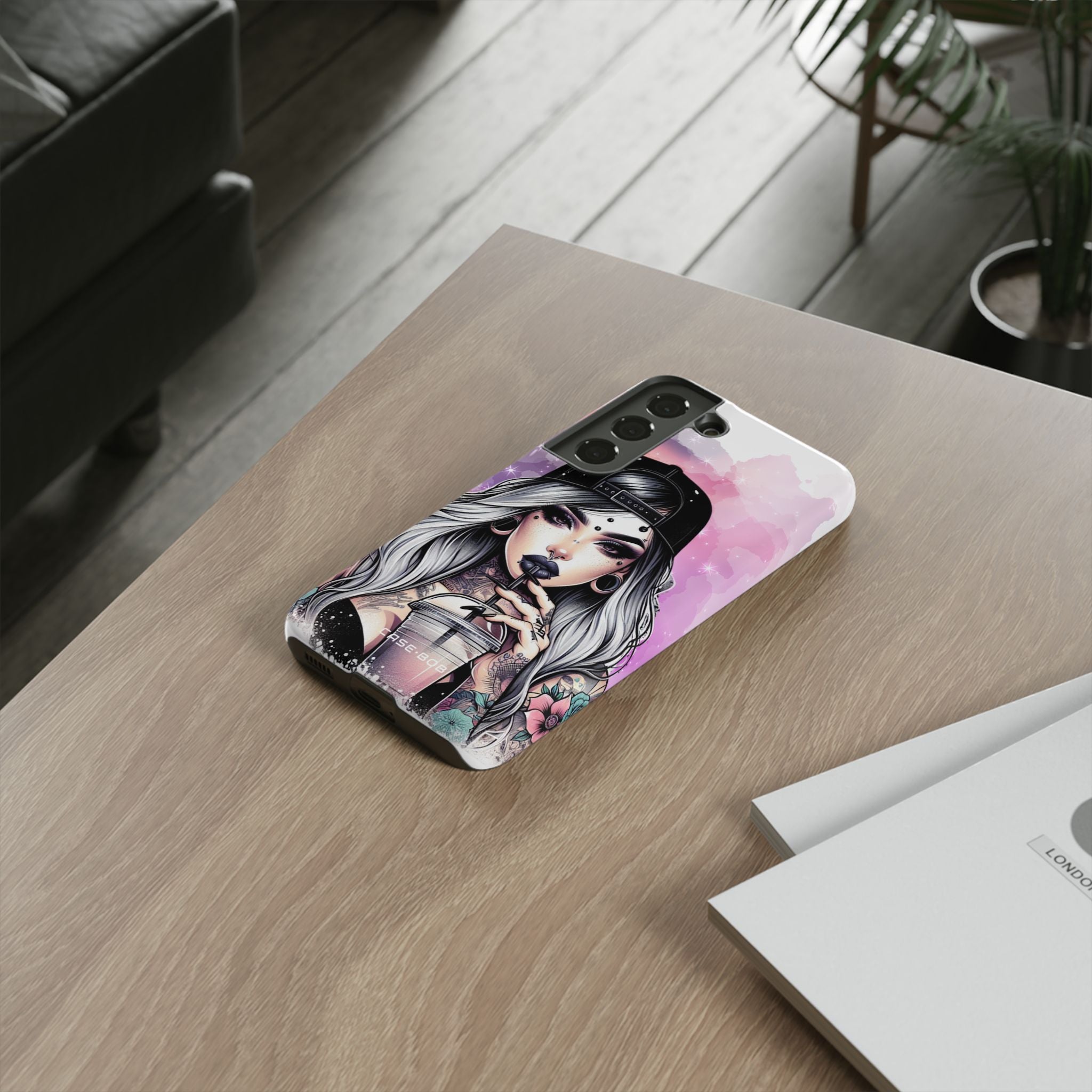 Silver Sip Nebula Samsung S22 Case - Tough