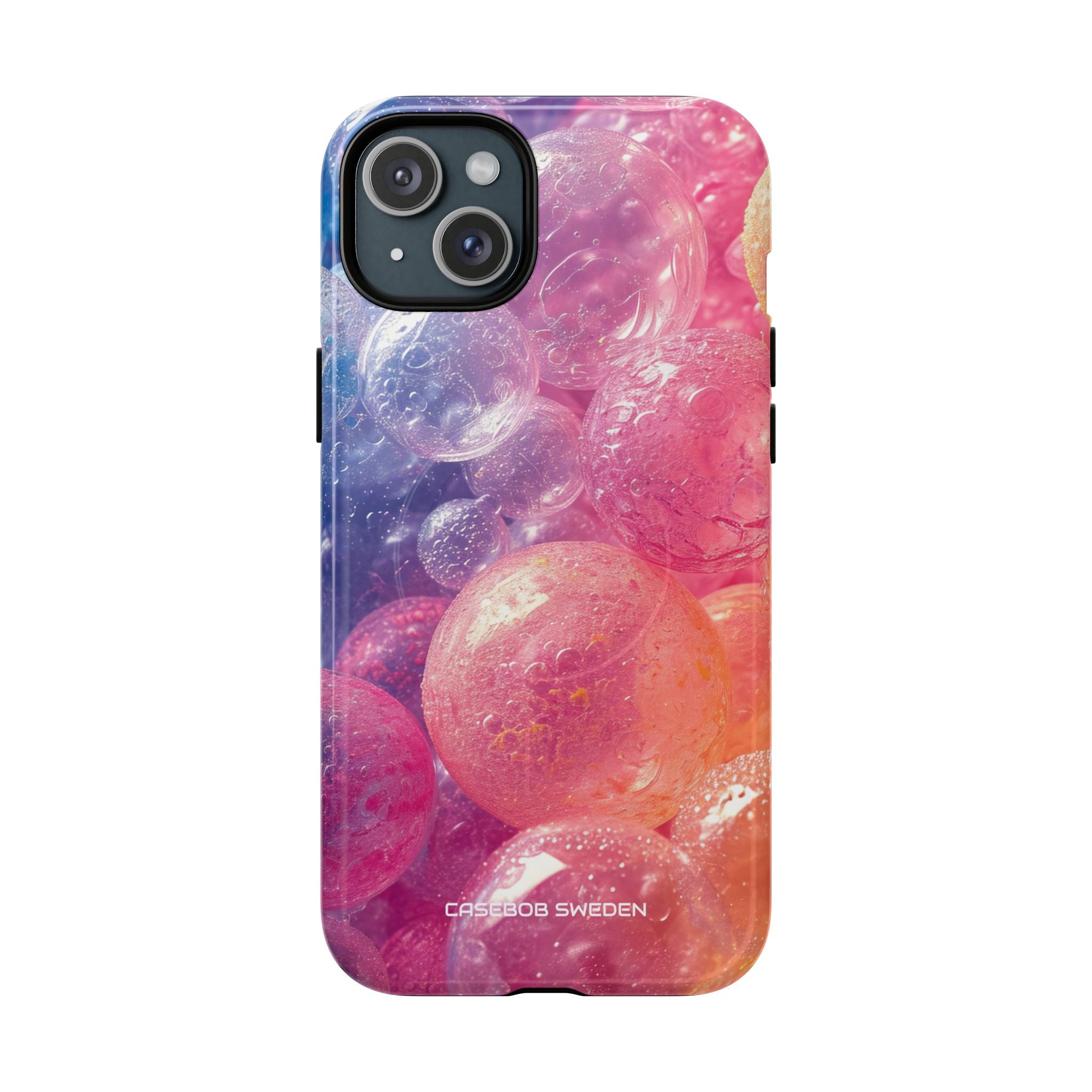 Pink Blue Glossy Spheres - Tough + MagSafe® iPhone 15 Phone Case