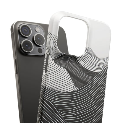 Undulating Horizon Waves iPhone 15 - Slim Phone Case