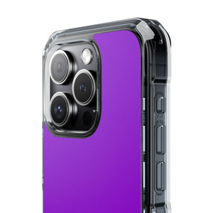 Electric Purple | Handyhülle für iPhone (Clear Impact Case - Magnetisch) 