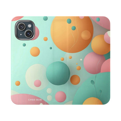 Pastel Circles Flow - iPhone 15 Case - Wallet