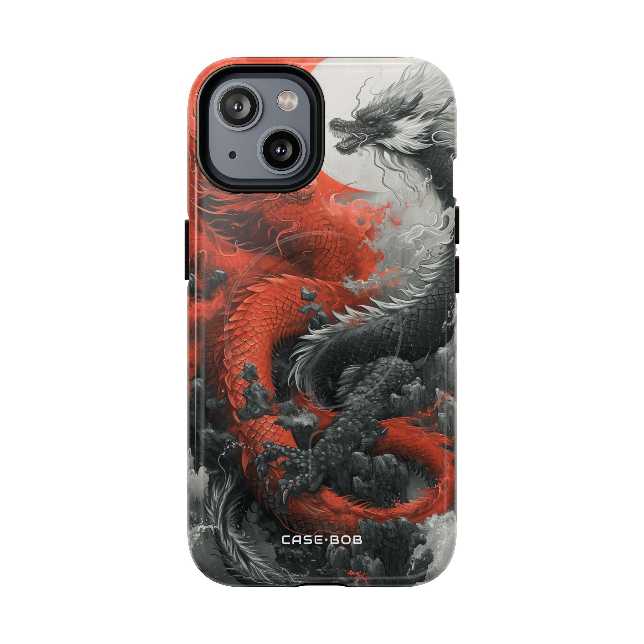 Twin Dragons Crimson iPhone 14 Case - Tough+