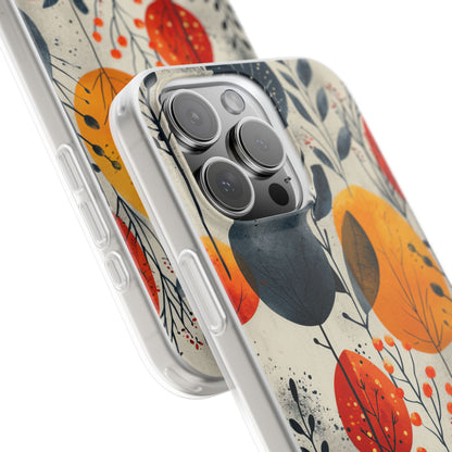 Modern Autumn Leaf Pattern - Flexi iPhone 16 Phone Case