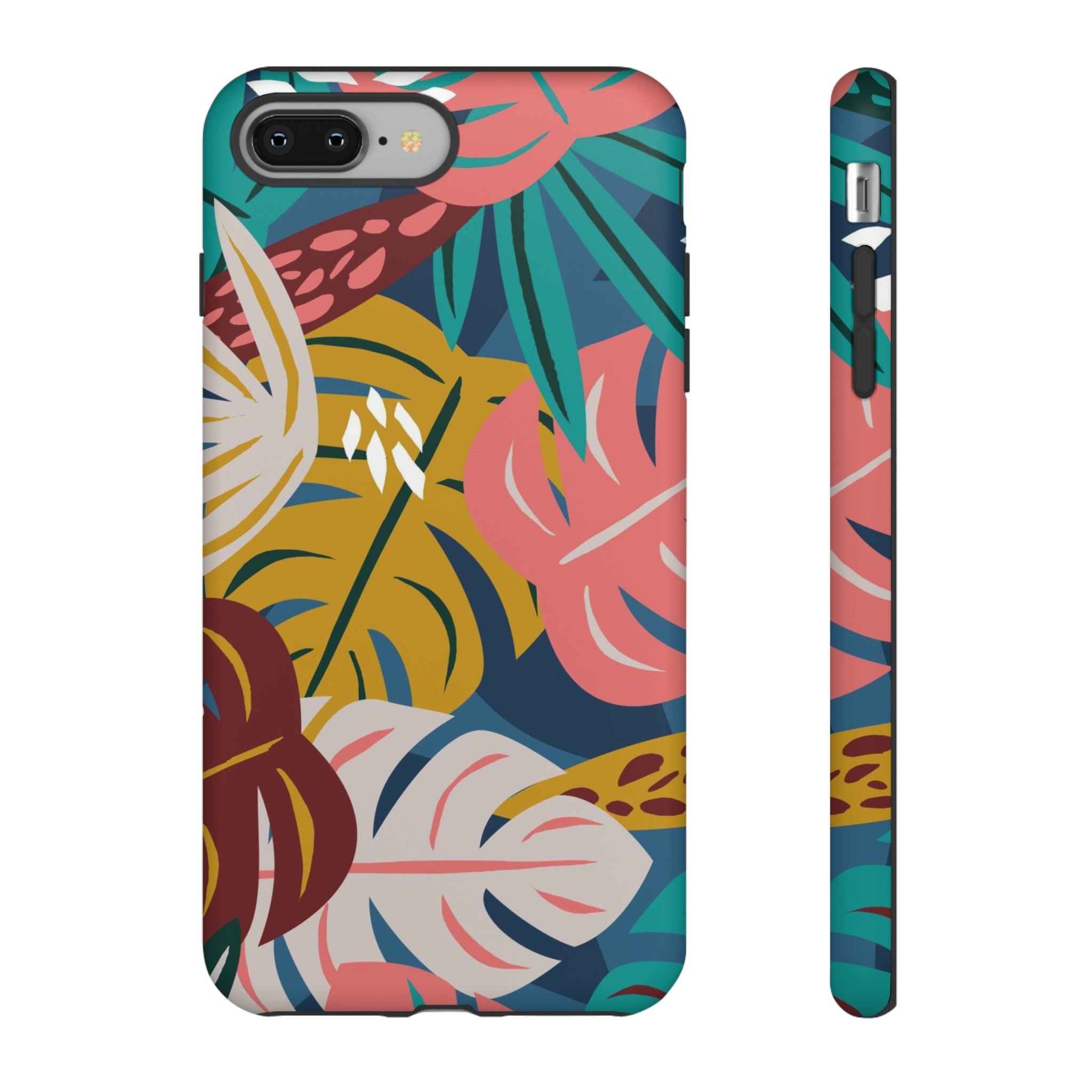 Tropical Leaf Mono - Protective Phone Case