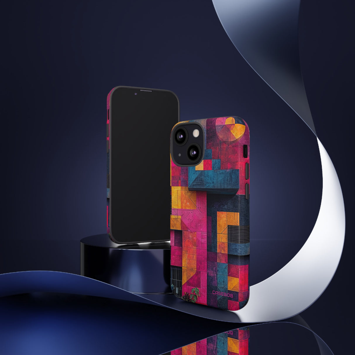 Electric Geometric Vibes - Protective Phone Case